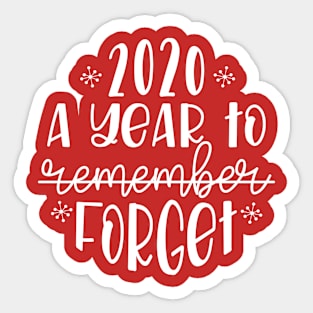 2020 A Year To Forget Funny 2020 Christmas Commemorative Sticker